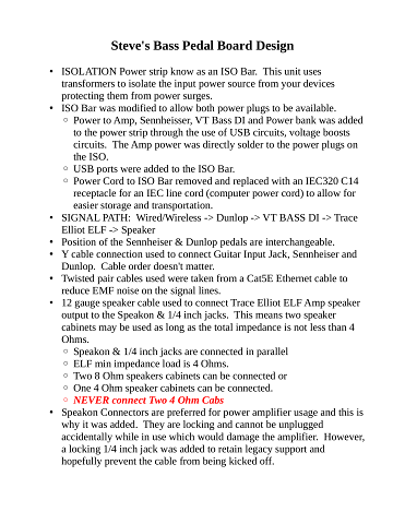 Specifications Page 1